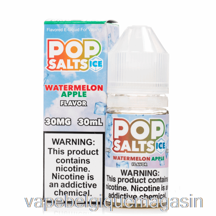 Vape Jetable Glace Pastèque Pomme - Pop Sels - 30ml 50mg